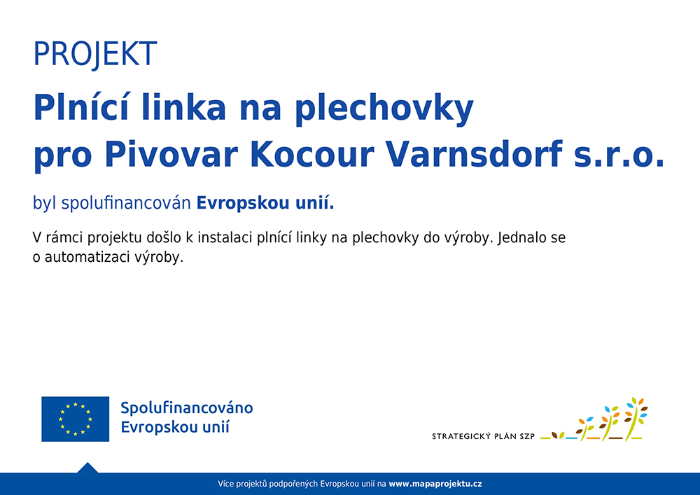 Plnící linka na plechovky