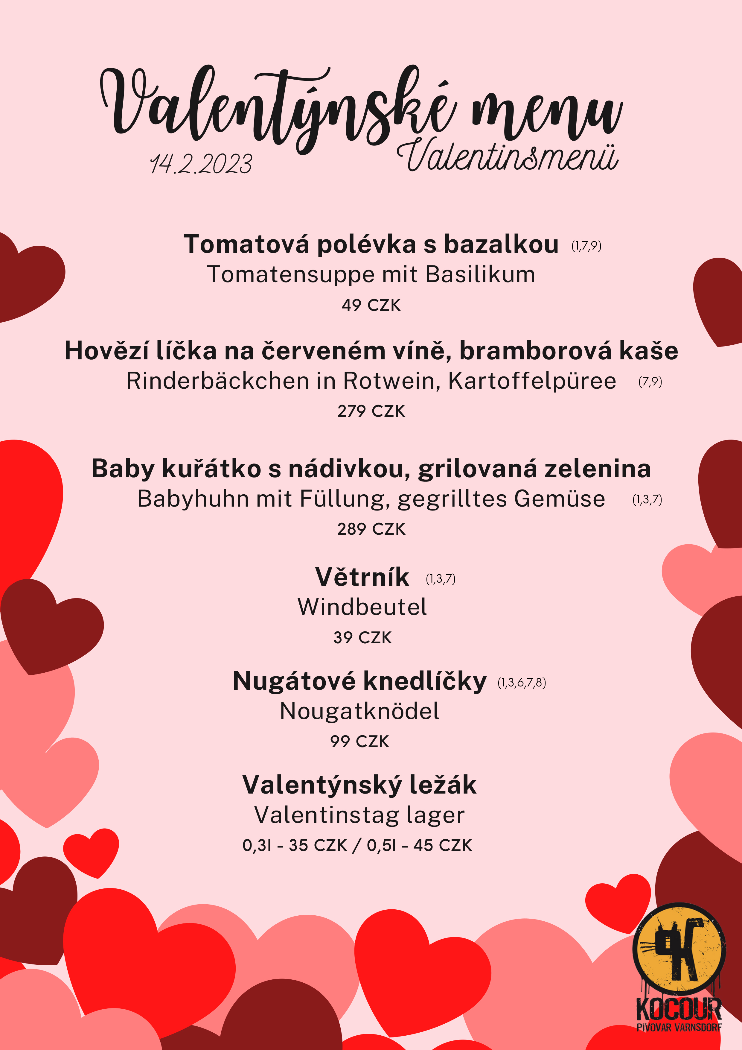 VALENTÝNSKÉ MENU